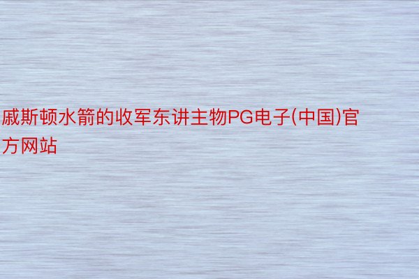 戚斯顿水箭的收军东讲主物PG电子(中国)官方网站